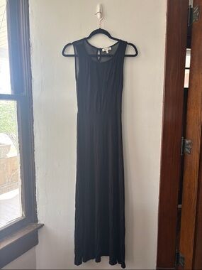 Monteau Black Sleeveless Maxi Dress with Keyhole Back